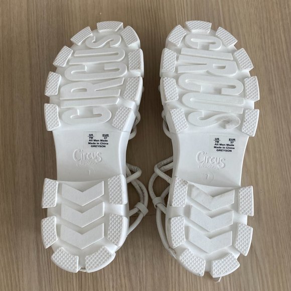 Circus NY by Sam Edelman Chunky White Platform Summer Sandals: Womens 7 - Picture 7 of 8